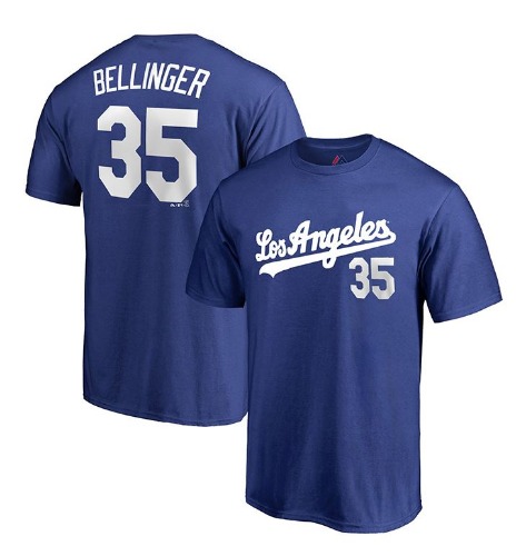MLB LA다저스 코디 벨린저 마제스틱 티셔츠 클래식 H39902 블루