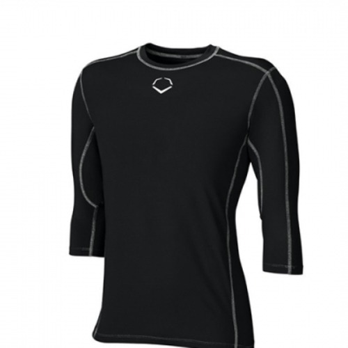 [이보쉴드] 프로 팀 7부 미드 슬리브 피티드 셔츠 1005 (블랙)
