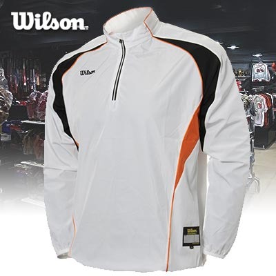 [WILSON] W13WB02 윌슨 2013년형 윈드셔츠 바람막이 화이트 야구의류 땀복의류 바람막이 야구홀릭 야구용품