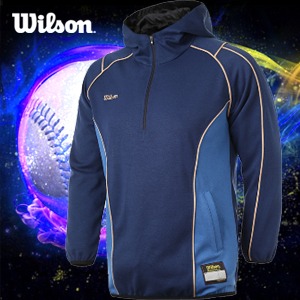 [WILSON] WSA-006 후드풀오버 연곤색 윌슨 야구바람막이 야구의류