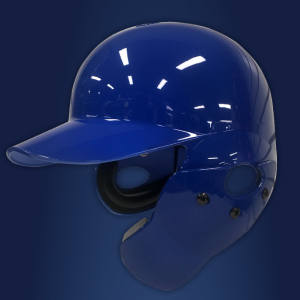 엑스필더 초경량 유광 양귀 검투사 유소년 야구 헬멧 블루 마우스가드 탈착 가능