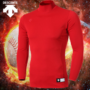 [DESCENTE] S331WWPC02 RED 데상트 야구 긴팔 스판언더셔츠 (JSTD-750) 야구의류