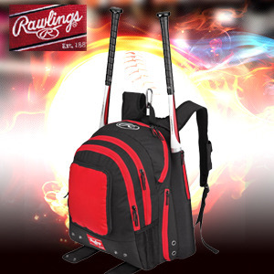『배트2자루수납』[Rawlings] 롤링스 배트수납용 백팩 BKPK-S 레드 /야구가방