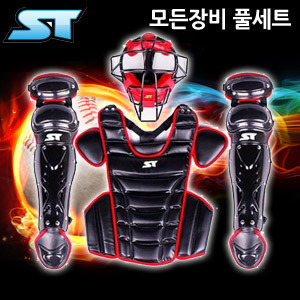 『헬멧+니세이버+가방포함가』STORM 무사(武士)스타일 포수장비 세트 