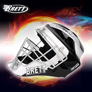 브렛 야구헬멧 프로페셔널 일체형 헬멧 블랙/실버