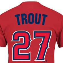 MLB la에인절스 트라웃 마제스틱 티셔츠 H39908