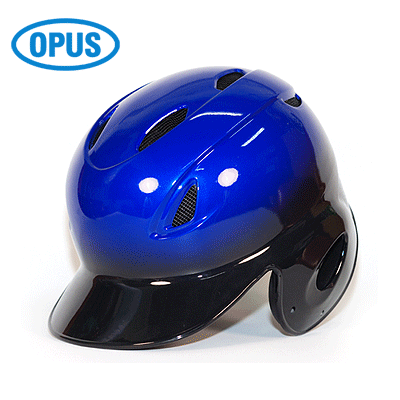 [OPUS] 고급형 유광 파랑/검정 타자헬멧 조절형 OP-BH-22-BLUE/BLACK