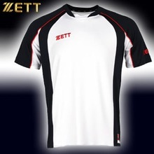 [ZETT] BOTK-695 하계티셔츠(흰색/곤색) 제트 유니폼 야구의류 