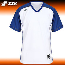  야구홀릭 사사키 브이넥 티셔츠 2015 SSK 하계티 V neck BLUE