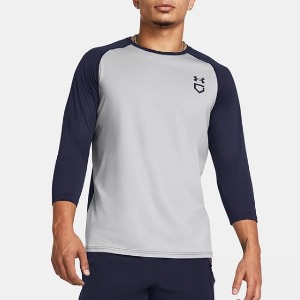 [언더아머] UA 유틸리티 7부 티셔츠 1379950 (그레이/네이비 014)
