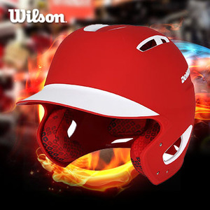 WILSON무광양귀헬맷5403SC[적흰] 야구헬멧 타자헬멧 양귀헬멧 드마리니 윌슨 타자헬멧 야구장비 야구용품