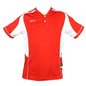 [ZETT] 제트 야구홀릭 야구의류 야구용품 BOTK-750 하계티셔츠(빨강/흰색)