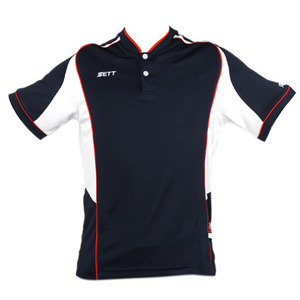 [ZETT] 제트 야구홀릭 야구의류 야구용품 BOTK-750 하계티셔츠(곤색/흰색)
