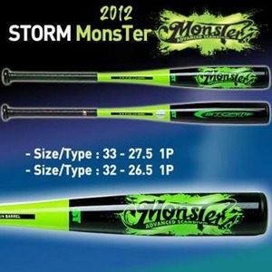 [STORM] 2012년형 Storm Monster 원피스 배트 33-27.5(-5.5) 1P , 32-26.5(-5.5) 1P