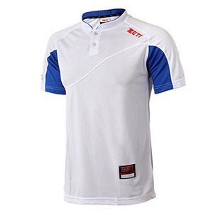[ZETT] 제트 BOTK-770 하계티셔츠 백색 야구의류 야구유니폼