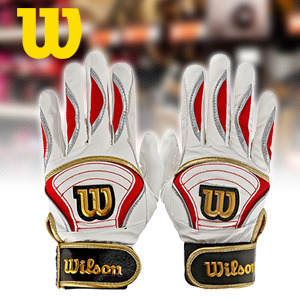 [WILSON] 윌슨 2013년형 WB-1000 배팅야구장갑 백/적/금 야구장비용품