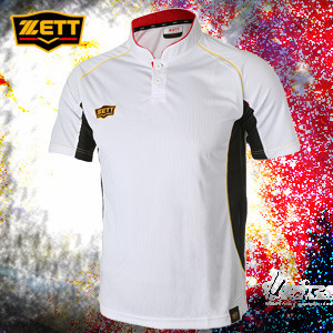 [ZETT] 야구홀릭셔츠 BOTK-780 하계티셔츠 흰색