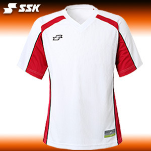 야구홀릭 사사키 브이넥 티셔츠 2014 SSK 하계티 V neck Red