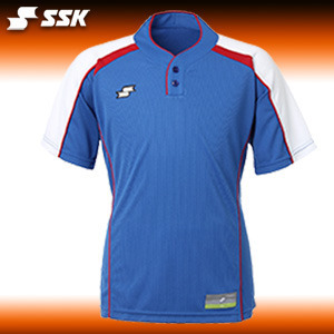 야구홀릭 사사키 하계용 티셔츠 2013 SSK 하계티 단추형 Blue