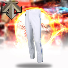 『데상트야구바지』[DESCENTE] S212WLKP02 기성 유니폼 하의 청1선 (흰색/파랑) 데상트 유니폼 하의 적1선 야구의류