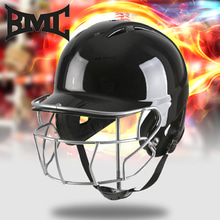 [BMC] 유소년 안면 보호 헬멧 (BLACK)  검정 양귀 유소년 어린이 야구용품 안면보호마스크