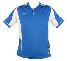 [ZETT] 제트 야구홀릭 야구의류 야구용품 BOTK-750 하계티셔츠(파랑/흰색)