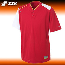 야구홀릭 사사키 하계용 티셔츠 2014 SSK 하계티 단추형 Red