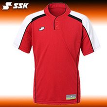 야구홀릭 사사키 하계용 티셔츠 2013 SSK 하계티 단추형 Red