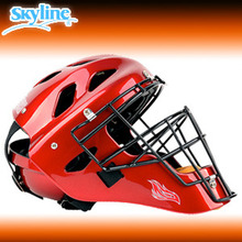 야구홀릭 어린이용포수헬멧 스카이라인 Skyline 일체형 포수헬멧 RED